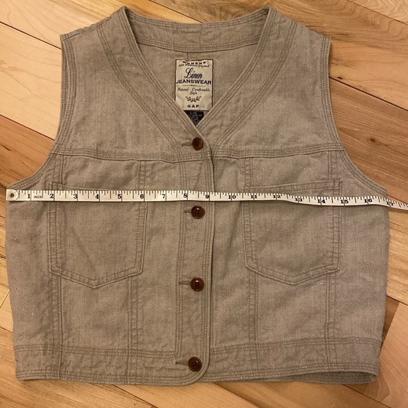 Vintage Gap Linen  Vest reconstructed - Picture 4 of 10